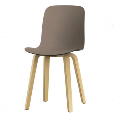 Ghế nhựa chân gỗ nhập khẩu Tundo cao cấp JNST 3049CT hàng thiết kế 42 x 45 x 80 cm