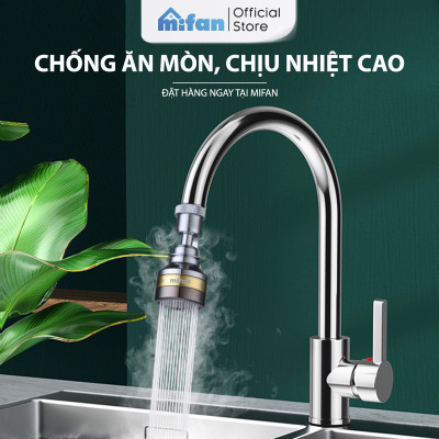 Đầu vòi rửa bát tăng áp đồng thau inox 304 cao cấp Mifan - 3 Chế độ phun cực mạnh, xoay 360 - Sử dụng cho bồn rửa chén bát