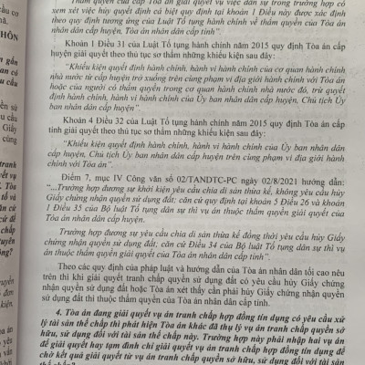 Tổng hợp công văn của Tòa án nhân dân tối cao, hướng dẫn nghiệp vụ, giải đáp vướng mắc trong lĩnh vực dân sự, tố tụng dân sự