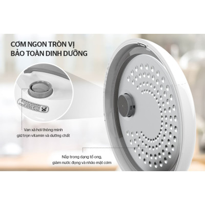 Nồi cơm nắp gài Sunhouse SHD8603 1.8 Lít - Hàng chính hãng