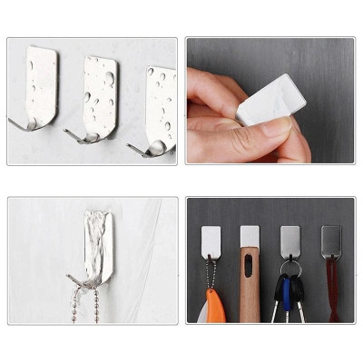 Móc Inox Treo Đồ Dán Tường Siêu Dính, Móc Giá Rẻ Tiện Dụng, Treo Đồ Đa Năng Dễ Dàng Sử Dụng Trong Gia Đình, Văn Phòng. - TakyHome 2001