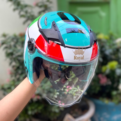 Mũ bảo hiểm 3/4 Royal M268 2 kính - Lót tháo rời