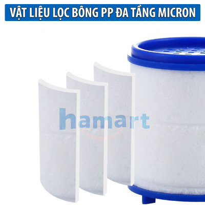 Lõi Lọc Nước Bông PP Thay Thế Cho Đầu Tăng Áp Gắn Vòi Rửa Chén Bát Sạch Cặn Bẩn Khử Clo Hiệu Quả