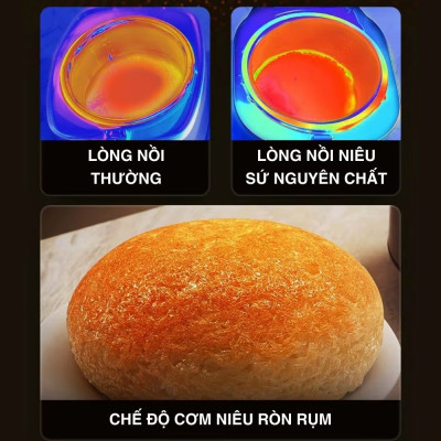 Nồi Cơm Điện Lòng Sứ 1.8Lít Mishio MK402 Không Bong Tróc Men Chống Dính Tự Nhiên - hàng chính hãng