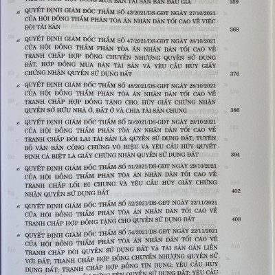 Tuyển Tập Các Quyết Định Giám Đốc Thẩm Của Hội Đồng Thẩm Phán Toà Án Nhân Dân Tối Cao Về Hình Sự, Dân Sự, Kinh Doanh Thương Mại (Từ Năm 2017- 2023)