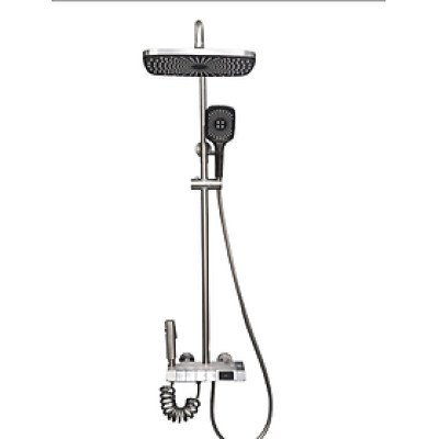 Sen cây nóng lạnh đồng mạ PVD cao cấp màu xám Juno sofa Teady SCCT-1994 3 chế độ 