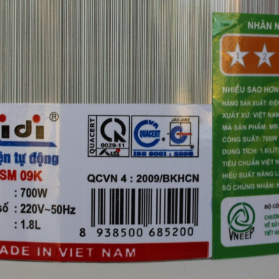 Nồi cơm điện Aidi MR-SM09K - Màu Ngẫu Nhiên -Chính Hãng