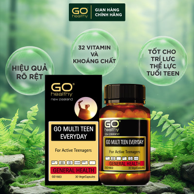 GO MULTI TEEN EVERYDAY 30 VIÊN – Viên uống cho tuổi teen nhập khẩu chính hãng GO Healthy New Zealand