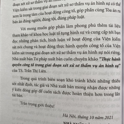 Thực Hành Quyền Công Tố Trong Giai Đoạn Xét Xử Sơ Thẩm Vụ Án Hình Sự
