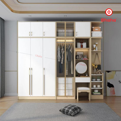 [Miễn phí lắp đặt & vận chuyển - Trả góp 0%] Tủ quần áo gỗ MDF lõi xanh chống ẩm cao cấp thiết kế thông minh tiện lợi với nhiều cánh và ngăn chứa - Màu sắc có thể đổi theo yêu cầu thương hiệu Ohaha - TACC004 