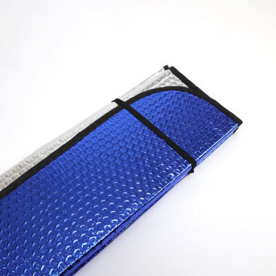 Tấm Che Nắng Ô Tô Xốp Cách Nhiệt Loại Dài Gấp Gọn Màu Lam Phủ Bạc Cho Kính Lái Và Kính Sau CIND CD-F001 (70x145cm) - Nhập Khẩu Chính Hãng