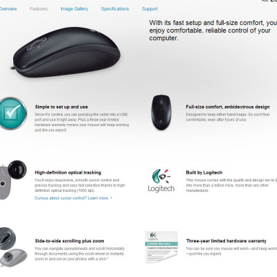 Chuột Có Dây Logitech M100R - Hàng Chính Hãng