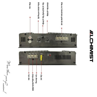Bộ Khuếch Đại Âm Thanh Ô Tô Kỹ Thuật Số Alchimist AD2C-2200 DSP 2 kênh lắp đặt sub gầm đôi cho ô tô