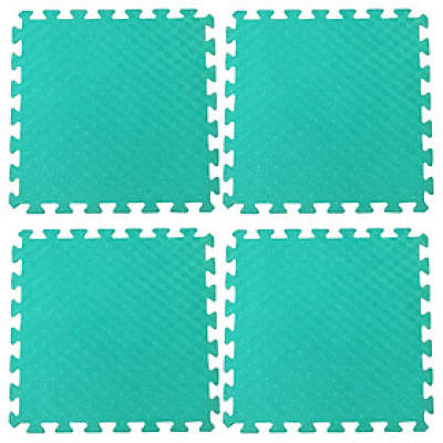 Bộ 4 tấm Thảm xốp lót nền nhà ECOBABY, thảm xốp chống va đập, không thấm nước đạt tiêu chuẩn Mỹ và Châu Âu - kích thước 1 tấm 50x50cm, độ dày 1cm - màu xanh ngọc
