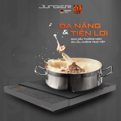 Bếp từ đơn Junger CEJ-106-I 2000W Inverter thế hệ mới Tiết kiệm điện Hàng Chính Hãng Bảo Hành 12 Tháng