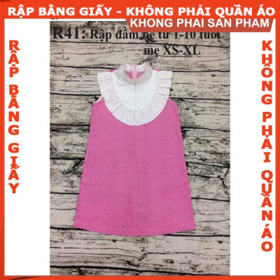 Rập giấy A0  đầm bé gái  mã R41 (BẢN VẼ)