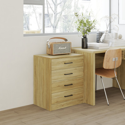 HAPPY FURNITURE , HEINEE - Tủ lưu trữ 4 ngăn kéo, THK_232 , 60cm x 40cm x 69cm DxRxC, sản phẩm phổ thông