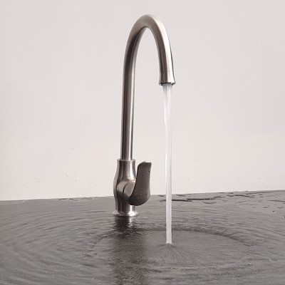 Vòi rửa chén nóng lạnh Inox SUS 304 nguyên khối Eurolife EL-T030 (Trắng vàng)