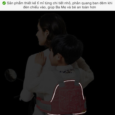 Đai An Toàn Cho Bé Đi Xe Máy OFFICE CHILL Bảo Vệ Bé Ngồi Trước Hoặc Sau Phù Hợp Từ 1 Đến 10 Tuổi