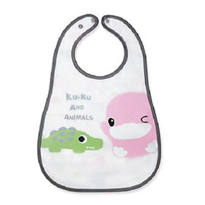 YẾM ĂN EM BÉ KHÔNG THẤM NƯỚC HÌNH THÚ VUI NHỘN CÓ KHAY HỨNG - KU2253