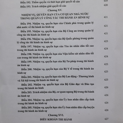 Chỉ Dẫn Luật Thi Hành Án Hình Sự