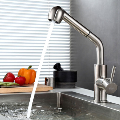 Vòi rửa chén nóng lạnh 2 chế độ chảy, dây kéo Inox SUS 304 Eurolife EL-T10R