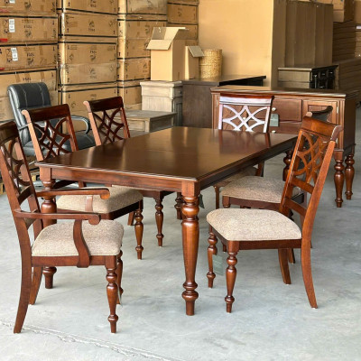 Bộ bàn ghế ăn kéo giản XK cao cấp Tundo 6 ghế sang trọng, hiện đại