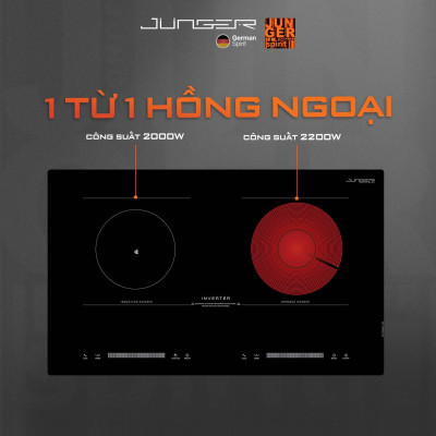 Bếp đôi điện từ hồng ngoại Junger MTD-71 | Công suất 3100W - INVENTER | Bảo hành 36 tháng hàng chính hãng