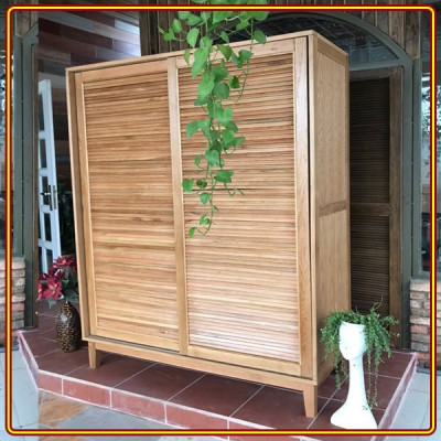 Tủ quần áo gỗ sồi cửa lùa Tundo 140 x 60 x 200 cm
