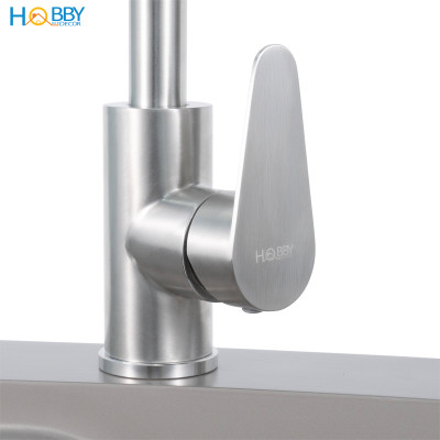 Vòi chậu rửa chén bát nóng lạnh inox 304 cao cấp Hobby home decor CRC1
