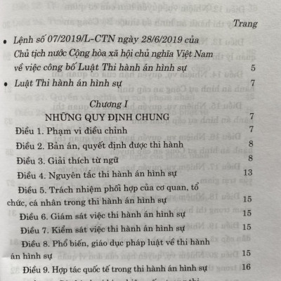 Luật Thi Hành Án Hình Sự ( Hiện Hành )