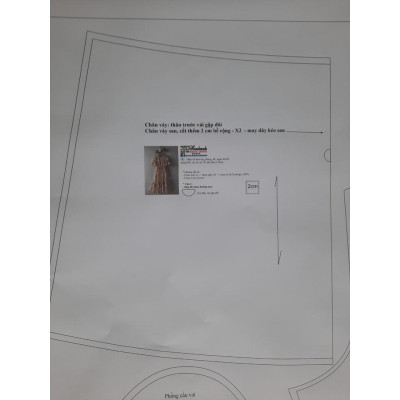 Rập giấy A0 đầm bé gái  mã R100 (BẢN VẼ)