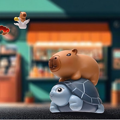 Mô Hình CapybaRa Nâu Bồ Nông Bộ 6 Blindbox HM113 Trang Trí_ Hàng chính hãng