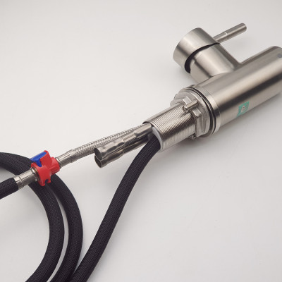 Vòi rửa chén nóng lạnh 2 chế độ chảy, dây kéo Inox SUS 304 Eurolife EL-T10R