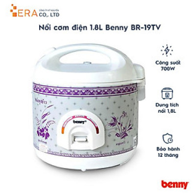 Nồi Cơm Điện Nắp Gài Benny BR-19TV (700w) - Hàng chính hãng