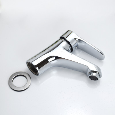 Vòi lavabo rửa mặt nóng lạnh bằng đồng mạ cao cấp mặt gương Hiwin KF-211