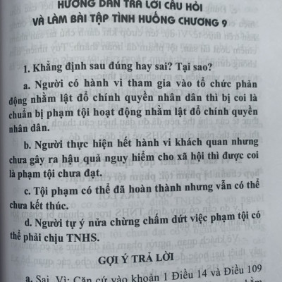 Hướng dẫn môn học Luật hình sự - Tập 1 (phần chung)