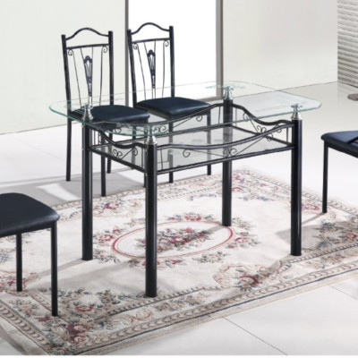 Bộ bàn ghế ăn mặt kính Juno Sofa thiết kế hiện đại 