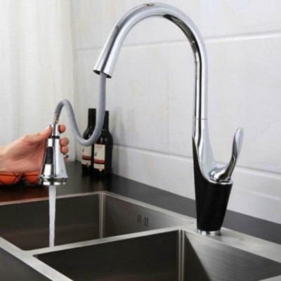 VÒI RỬA CHÉN NÓNG LẠNH DÂY RÚT, INOX 304 SÁNG BÓNG,CÓ NÚT CHUYỂN CHẾ ĐỘ NƯỚC