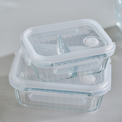 Hộp đựng thực phẩm thủy tinh chia 2,3 ngăn Wavelock V  , Nhiều Size , Sản Phẩm Nhập Khẩu Và Phân Phối Chính Hãng Cobi Home.