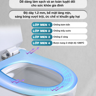 BỒN CẦU TREO TƯỜNG EUROVINTO CAO CẤP MÃ 0124