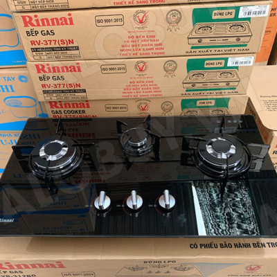 Bếp Gas Âm Rinnai RVB-312BG - Đen- Hãng chính hãng