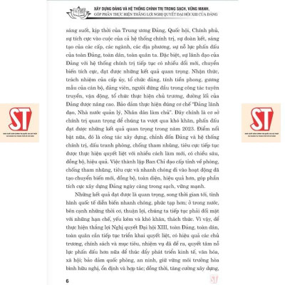 Sách - Xây Dựng Đảng Và Hệ Thống Chính Trị Trong Sạch, Vững Mạnh Góp Phần Thực Hiện  Thắng Lợi Nghị Quyết Đại Hội XIII