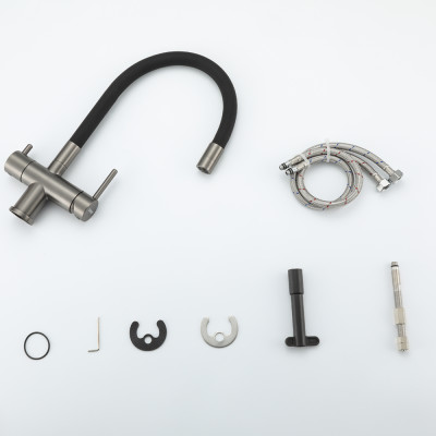 VÒI BẾP CAO CẤP 3 ĐƯỜNG NƯỚC TÍCH HỢP RO NHẬP KHẨU NGA GAPPO G4398-39 MÀU PVD CẦN MỀM UỐN - HÀNG CHÍNH HÃNG