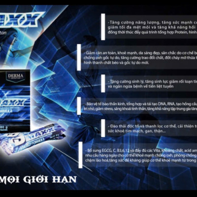 DMAXX thức uống bổ sung vitamin năng lượng có đường DAMODE 32 gói màu xanh mỗi gói 22gr