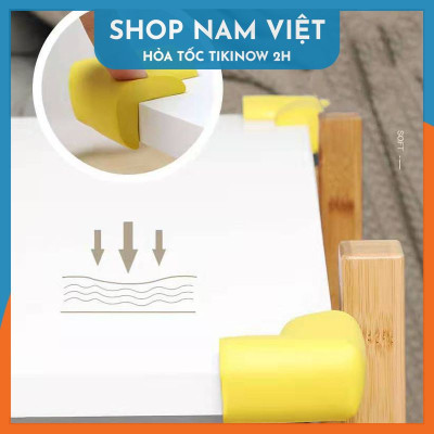 Set 4 Miếng Xốp Bọc Cạnh Bàn, Bịt Góc Tủ Bảo Vệ An Toàn Cho Bé NAVIVU