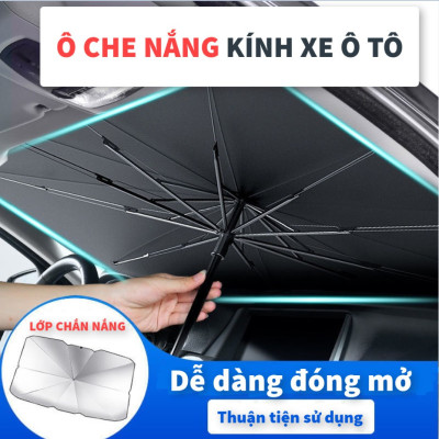 Ô che nắng kính trước xe ô tô, Dù che nắng kính lái Densu xe hơi bảo vệ nội thất ô tô chống nắng, chống tia UV hiệu quả dù che nắng kính lái xe hơi chống nóng, bảo vệ nội thất xe khi đỗ trời nắng