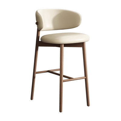 Ghế bar gỗ bọc nệm pvc CB LEO-75P Nội thất Capta Ghế quầy đảo bếp gỗ ash hiện đại cao 75cm nệm pvc cao cấp tại tp hcm
