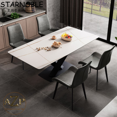 Bàn Ghế Ăn Phong Cách Đương Đại Châu Âu - Xu Hướng Hiện Nay Cho Không Gian Hiện Đại - Chân Thép Mặt Đá - Hàng Nhập Khẩu AZP