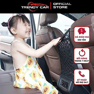 Túi lưới gắn ghế ô tô 3 lớp đa năng vách ngăn ghế sau xe ô tô đàn hồi đa chức năng giúp lái xe an toàn Freeship